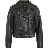 Gestuz Joannagz Leather Jacket - Black • priser »