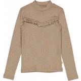 Wheat Ruffle Rib T-Shirt - Khaki Melange (0252e-007-3204)