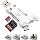 Lightning Hukommelseskortlæser CoreParts Card reader for /USB 2.0/USB-C/micro USB
