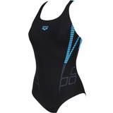 26 - Dame - XL Badedragter Arena Shiner Pro Swimsuit - Black/Turquoise