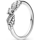 Pandora Dame Smykker Pandora Sparkling Angel Wings Ring - Silver/Transparent