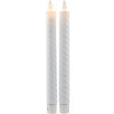 Plast - Sølv Lysestager, Lys & Dufte Sirius Sara Tall LED-lys 25cm 2stk