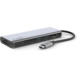 Sølv - USB C Kabler Belkin USB C-HDMI/3.5mm/USB A/USB C M-F Adapter