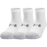 Under Armour Hvid Strømper Under Armour Adult HeatGear Lo Cut Socks 3-pack Men - White/Steel