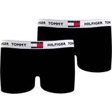 L Boxershorts Børnetøj Tommy Hilfiger Organic Cotton Logo Trunks 2-pack - Black/Black (UB0UB00289)