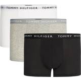 Tommy Hilfiger Grå Undertøj Tommy Hilfiger Essential Logo Waistband Trunks 3-pack - White/Heather Grey/White/Black