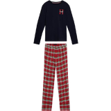 Tommy Hilfiger Tartan Flannel Pyjamas & Slippers Set - Des Sky/Hilfiger Plaid