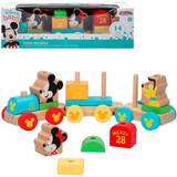 Mickey Mouse - Trælegetøj Legetøjs Tog I Træ Til Baby Mickey Og Minnie Mouse