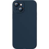 Baseus Blå Covers med kortholder Baseus Liquid Silica Gel Case for iPhone 13