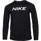 Spandex Børnetøj Nike Kid's Pro Long-Sleeve Training Top - Black/White