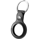 Apple AirTag-tilbehør Deltaco AirTag Leather Case with Keychain