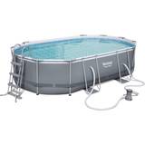 Pool med pumpe Bestway Power Steel Frame Pool Complete Set with Filter Pump 4.88x3.05x1.07m