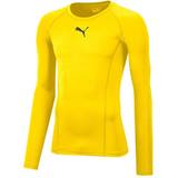 Gul - Polyester Undertøj Puma Liga Long Sleeve Baselayer Men - Yellow