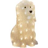 Hvid Julebelysning Konstsmide Acrylic Sitting Dog Julelampe 31cm