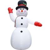 Hvid Oppustelige dekorationer vidaXL Inflatable Decorations Snowman with LED XXL