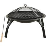Sølv Bålfade & Havepejse vidaXL 2-in-1 Fire Pit and BBQ with Poker