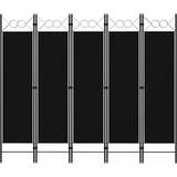 Brun - Polyester Rumdelere vidaXL 5 Panel Rumdeler 200x180cm