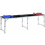 Plast Drukspil vidaXL Drinking Games Beer Ping Pong Table with Cups and Balls Black