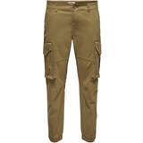 Elastan/Lycra/Spandex - Grøn - One Size Bukser & Shorts Only & Sons Cargo Trousers - Green/Kangaroo