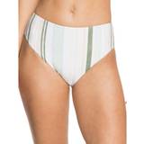 Nylon - Stribede Badetøj Roxy Sea & Waves Revo Reversible Bikini Bottoms - Bright White Kamuela Stripe