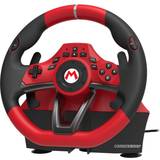 Indbygget batteri Rat & Racercontroller Hori Nintendo Switch Mario Kart Racing Wheel Pro Deluxe Controller - Red/Black