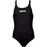 Arena Piger Børnetøj Arena Girl's Solid Swim Pro Swimsuit - Black/White (EU-2A263)