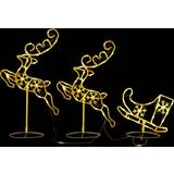 Acryl - LED-belysning Julebelysning vidaXL Flying Reindeer & Sleigh Julelampe 87cm