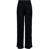 16 - Viskose Bukser & Shorts Only Wide Fitted Trousers - Black