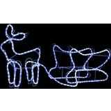 Stål - Udendørsbelysning Julebelysning vidaXL Reindeer and Sleigh Julelampe 47cm