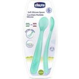 Chicco Rød Sutteflasker & Service Chicco Soft Silicone Spoon 6m+2 pcs