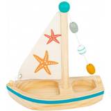 Trælegetøj Skibe Small Foot segelbåt sjöstjärna junior 17 x 8,5 cm trä/textil