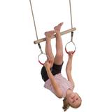 Trælegetøj Udendørs legetøj Kbt ring-trapeze træ med metalringe i rødt
