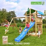 Klatrevægge - Rutchebaner Legetøjsbil Jungle Gym Playtower Jungle Gym Fort Complete include Slide & 120kg Sand