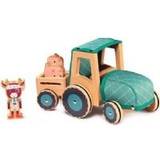 Lilliputiens Legetøjsbil Lilliputiens Wooden tractor with trailer and 2 pigs. Cow Rosalie