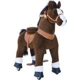 Ponycycle Legetøj Ponycycle Ride-On Hest m. Bremse, Mørkebrun/Hvid