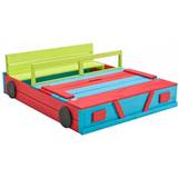 Swing King Trælegetøj Udendørs legetøj Swing King sandlåda bil 120 x 100 cm trä blå/grön/röd