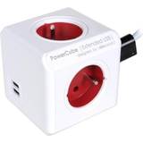 PowerCube Stikdåse & Forgreningsstik PowerCube Extended USB 1.5 meter (Type E) Red