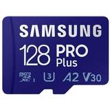 128 GB Hukommelseskort Samsung Pro Plus 2021 microSDXC Class 10 UHS-I U3 V30 A2 160/120MB/s 128GB +SD adapter