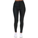 Vero Moda Nylon Bukser & Shorts Vero Moda Loa High Waist Coated Skinny Jeans - Black
