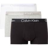 Calvin Klein Polyester Undertøj Calvin Klein Modern Structure Trunks 3-pack - White/Black/Grey Heather