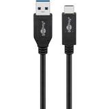 Rund - USB-kabel Kabler Goobay USB A/USB C 3.1 (Gen.2) 0.5m