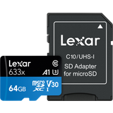 Lexar Media 64 GB Hukommelseskort & USB Stik Lexar Media High Performance microSDXC Class 10 UHS-I U1 633x 64GB