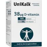 Sodium Vitaminer & Mineraler Unikalk D Vitamin 38mg 180 stk