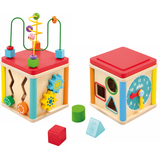 Addo Play Trælegetøj Babylegetøj Addo Play Woodlets 5 in 1 Activity Cube