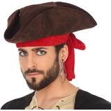 Damer Hovedbeklædninger Kostumer Th3 Party Hat Pirat Brun Rød