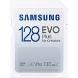 Samsung 128 GB Hukommelseskort Samsung Evo Plus 2021 SDXC Class 10 UHS-I U3 V30 130MB/s 128GB