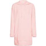 8 - Nylon Sweatere Calvin Klein One Lounge Hooded Sweatshirt Dress - Barely Pink