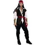 Dragter - Herrer Dragter & Tøj Ciao Deluxe Pirat-kostume (Trøje, vest, bukser, bandana, stofstøvler og bælte) X-Large