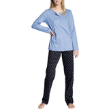 XXS Nattøj Calida Night Lovers Buttoned Pyjama - Dark Lapis Blue