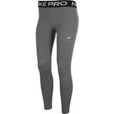 Leggings - Polyester Bukser Nike Girl's Pro Dri-FIT Leggings - Carbon Heather/White